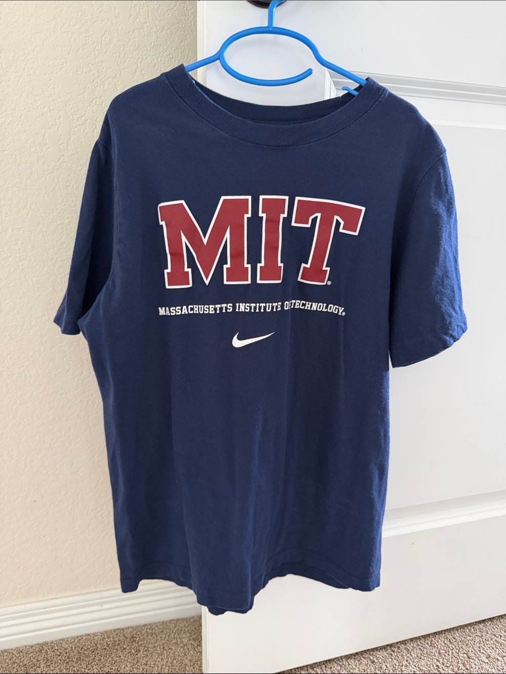 Nike Kids Navy T-Shirt with MIT Logo